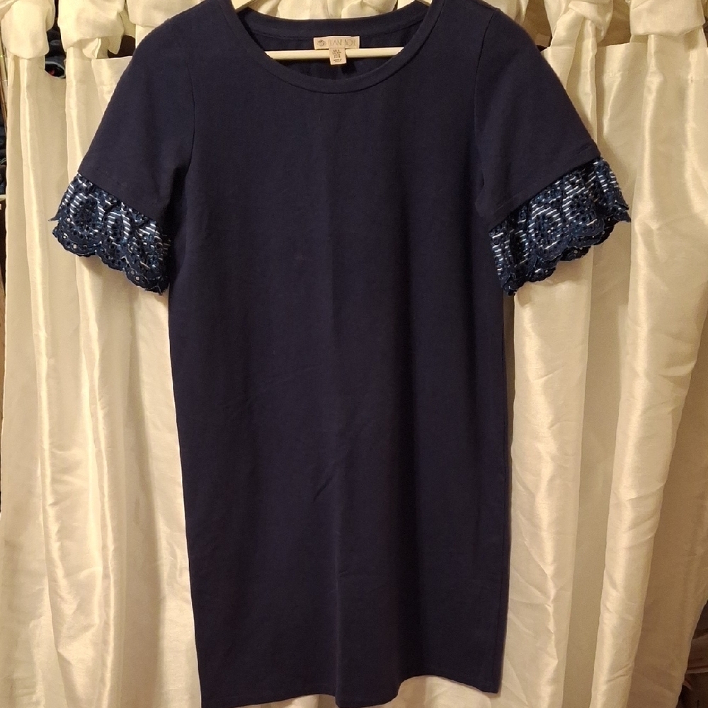 Eliane Rosr Blue Embellished Boxy Dress S ❤️❤️❤️❤️